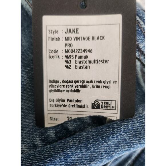 Mavi Black Pro Jake Slim Leg Jeans Mens 31×32 NWT classic preppy Academia - Picture 8 of 12